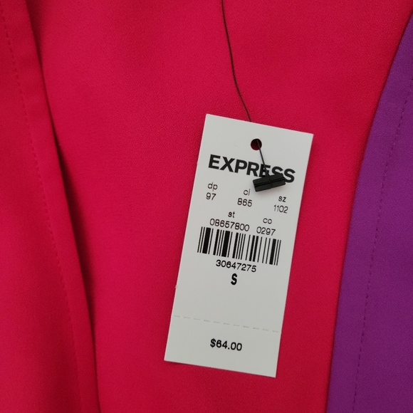 Express blouse size US S red and purple - Picture 5 of 5